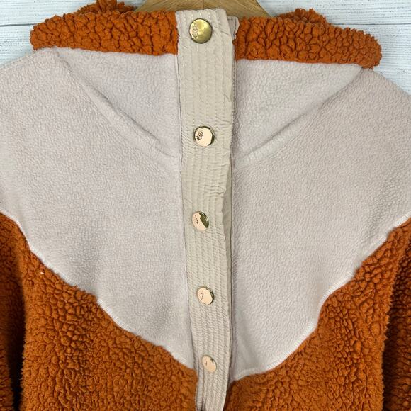 Free People Movement size Small Fall to Rise Quarter Zip Sherpa Fleece Pullover - Picture 6 of 12